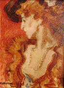unknow artist The Red Lady or The Lady in Red. France oil painting reproduction